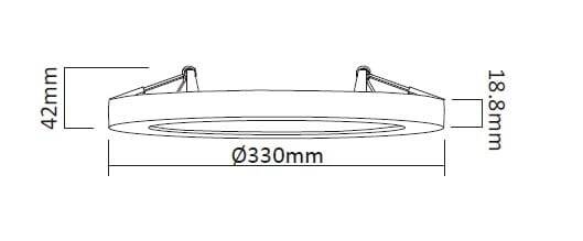 Plafon YORK śr. 33cm I czarny I 24W LED, barwa neutralna 4000K