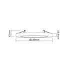 Plafon YORK śr. 33cm I czarny I 24W LED, barwa neutralna 4000K