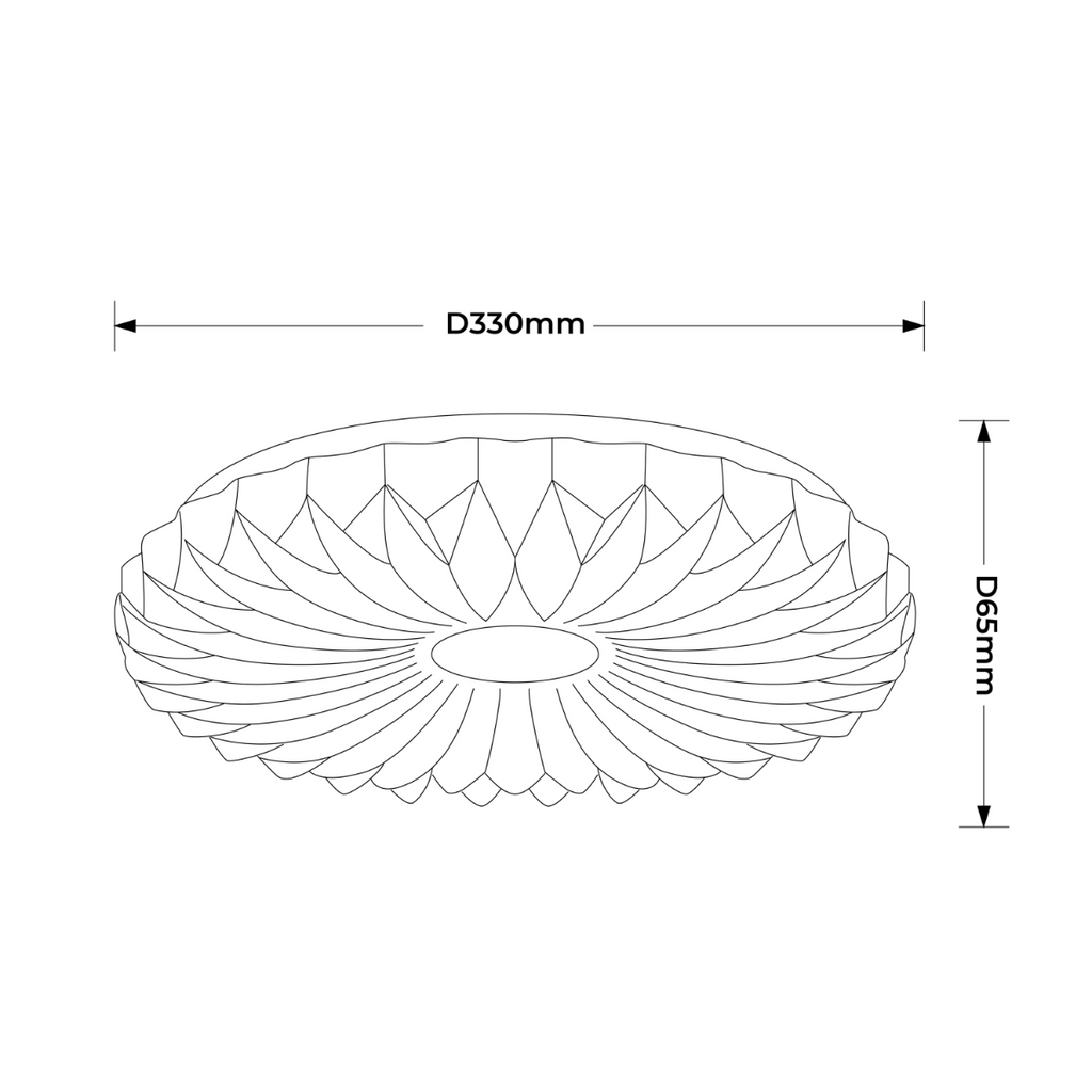 Plafon Zivora 33 cm biały LED 4000K