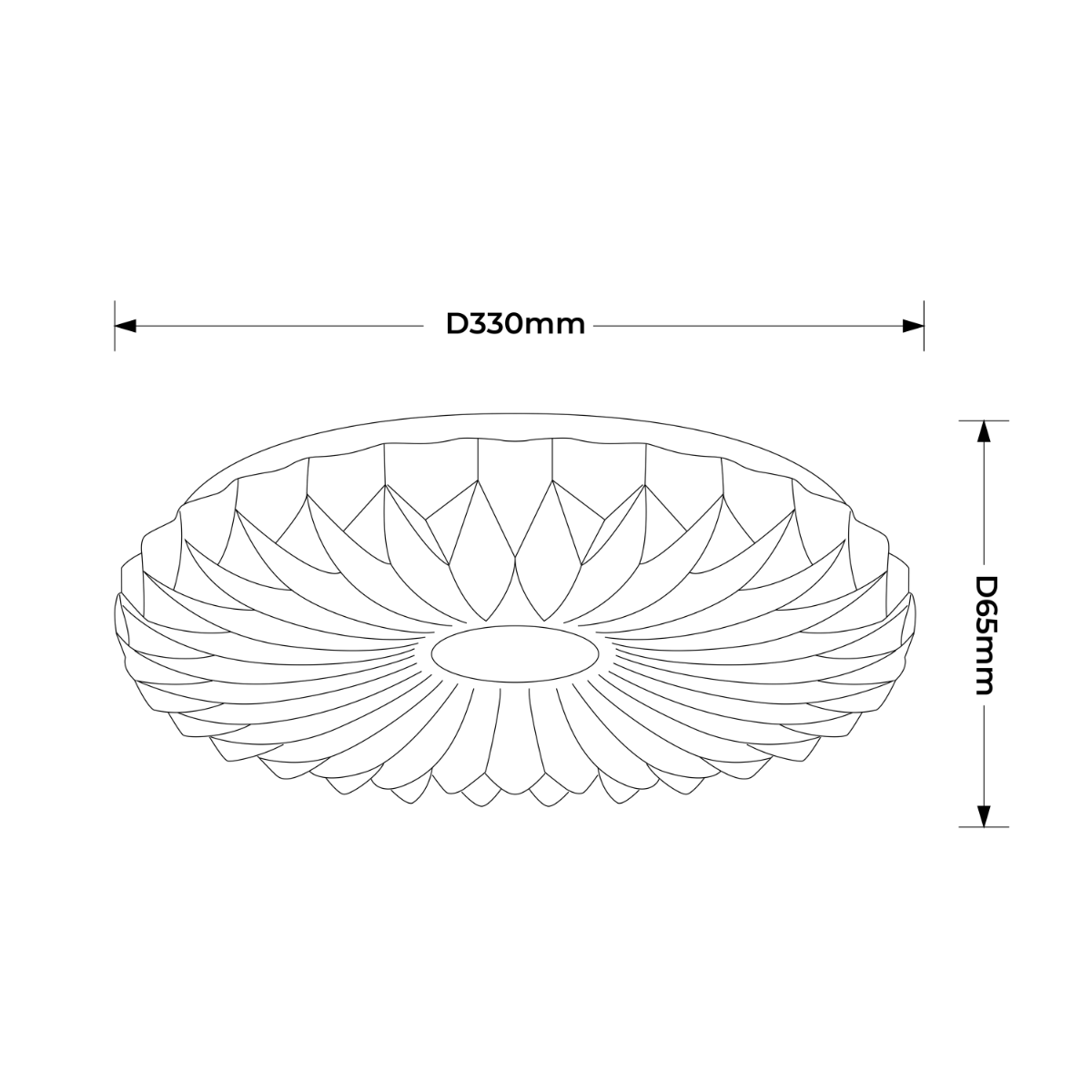 Plafon Zivora 33 cm biały LED 4000K