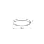 Plafon do łazienki ARCTIC, 32 cm, czarny/biały, 24W LED, barwa neutralna 4000K, IP54