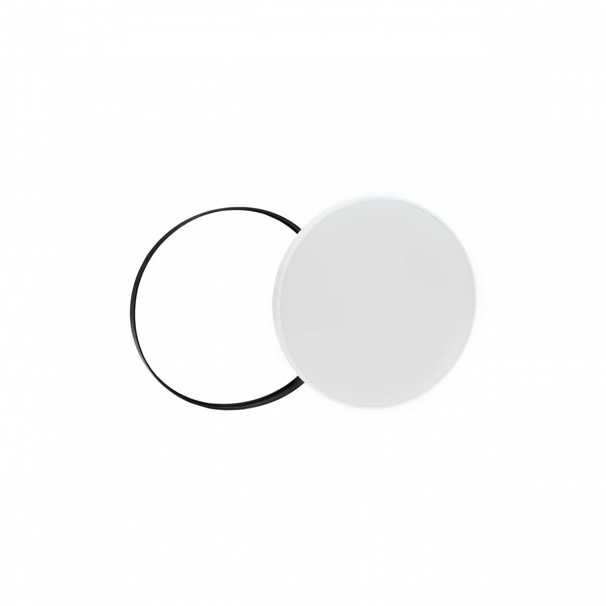 Plafon lampa sufitowa NYMPHEA czarno biały RINGS 24W IP54 zmienna barwa CCT