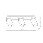 Pointa 3 spot biały 3xGU10