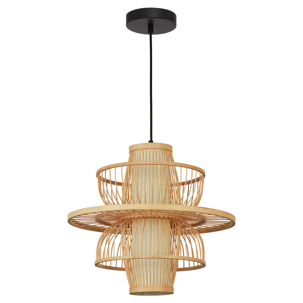 Ratanowa lampa wisząca Astra naturalna 1xE27