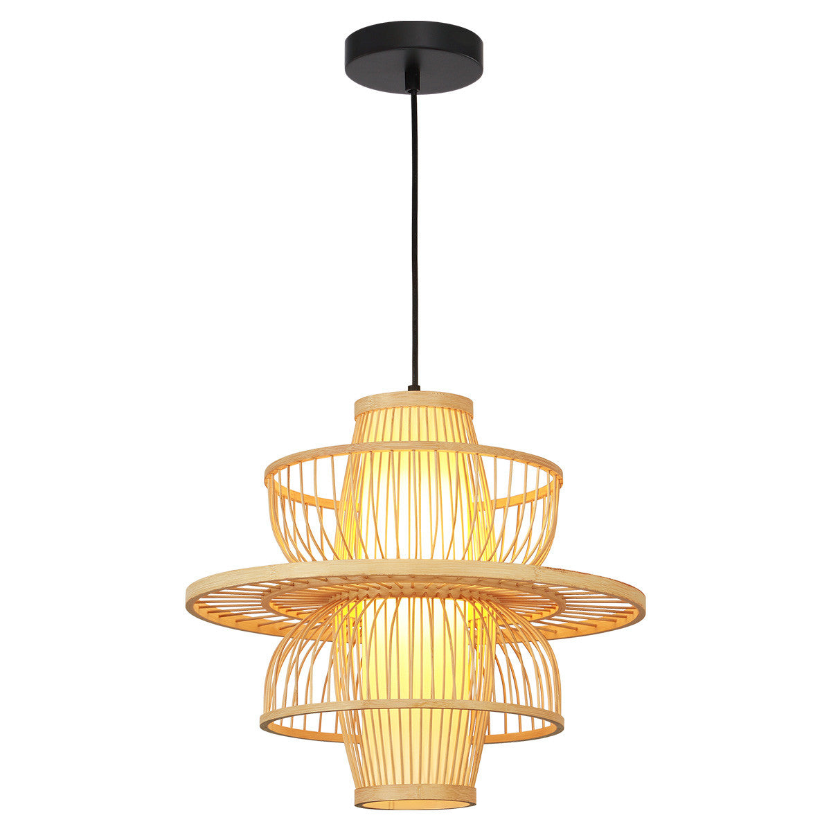 Ratanowa lampa wisząca Astra naturalna 1xE27