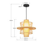 Ratanowa lampa wisząca Astra naturalna 1xE27