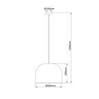 Ratanowa lampa wisząca Kanso 40 cm jasne drewno 1xE27