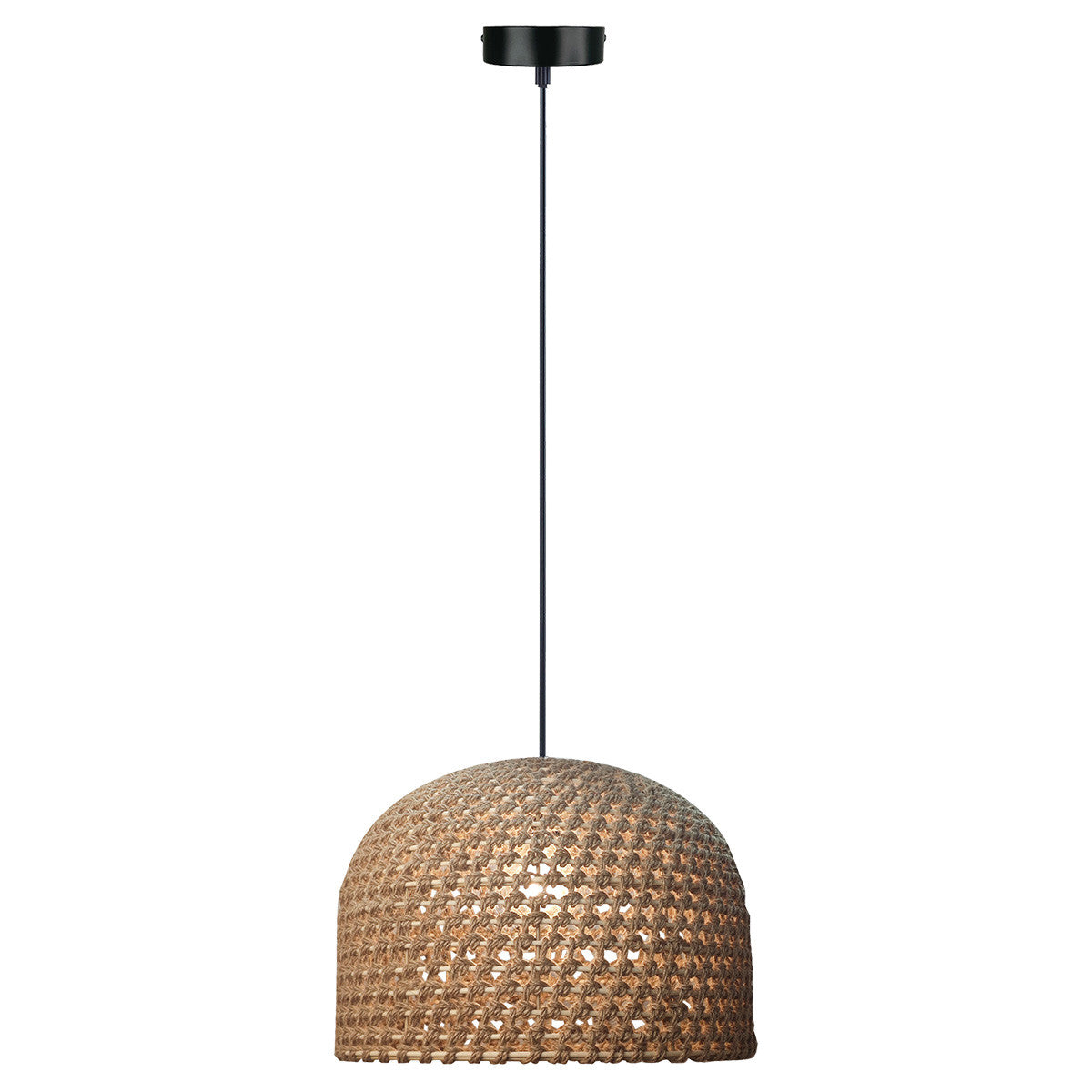 Ratanowa lampa wisząca Kanso 50 cm jasne drewno 1xE27