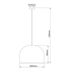 Ratanowa lampa wisząca Kanso 50 cm jasne drewno 1xE27