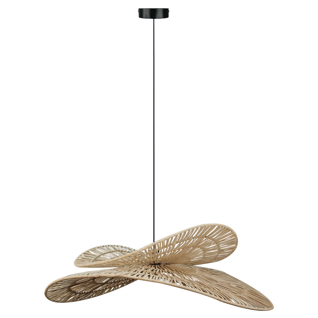 Rattanowa lampa wisząca Raya naturalna 1xE27