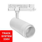 Reflektor Szynowy Zoom TRACK SYSTEM DD-04 230V 10W-30W  4000K Biały 3 fazowy 230V | DML1590