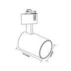 Reflektor do szynoprzewodu Snow 3F, czarny, 1x50W GU10