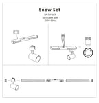Reflektor do szynoprzewodu Snow 3F, czarny, 1x50W GU10