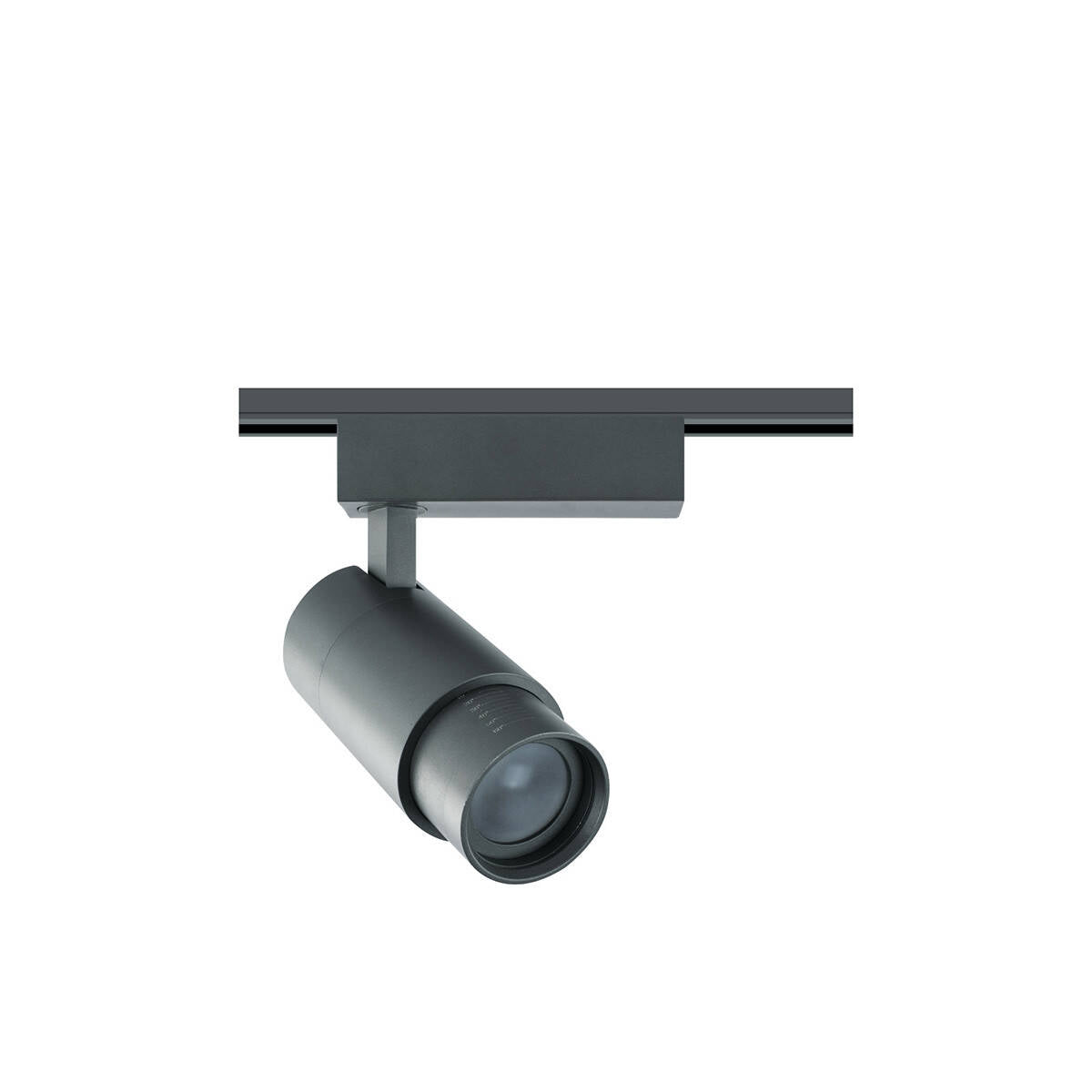 Reflektor do szynoprzewodu jednofazowego ARIES z wysuwaną soczewką, tytanowy, 9W LED, barwa ciepła 3000K