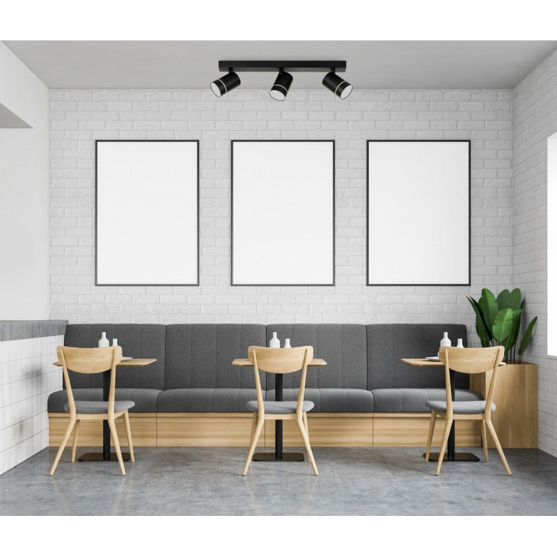 Reflektor sufitowy SELMA dł. 46cm 15W 3xLED neutralna biel 4000K | czarny