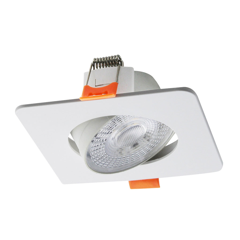 Ruchome kwadratowe oczko podtynkowe Plus białe LED CCT