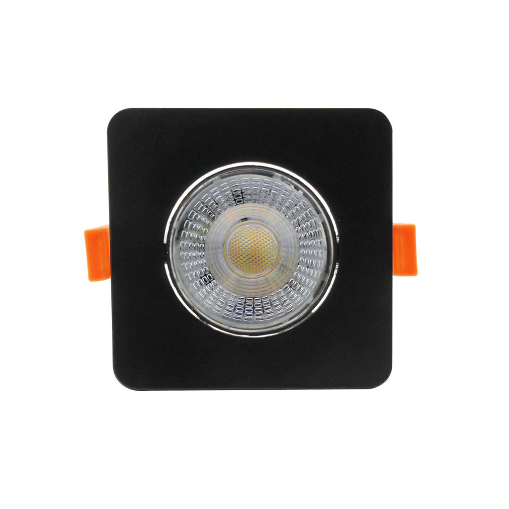 Ruchome kwadratowe oczko podtynkowe Plus czarne LED CCT