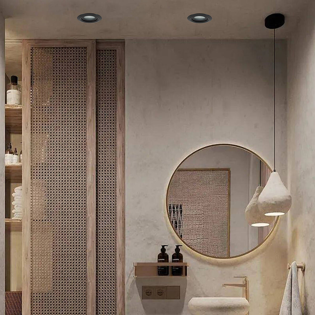 Ruchome oczko podtynkowe do łazienki LAGOS IP65 czarne