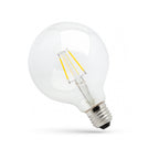 Ściemniana żarówka LED globe G125 E27 230V 8.5W CLEAR DIMM ciepła 3000K