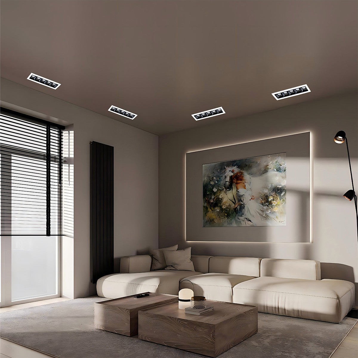 Solar oprawa podtynkowa biała LED IP20 LP-0406/5RS WH