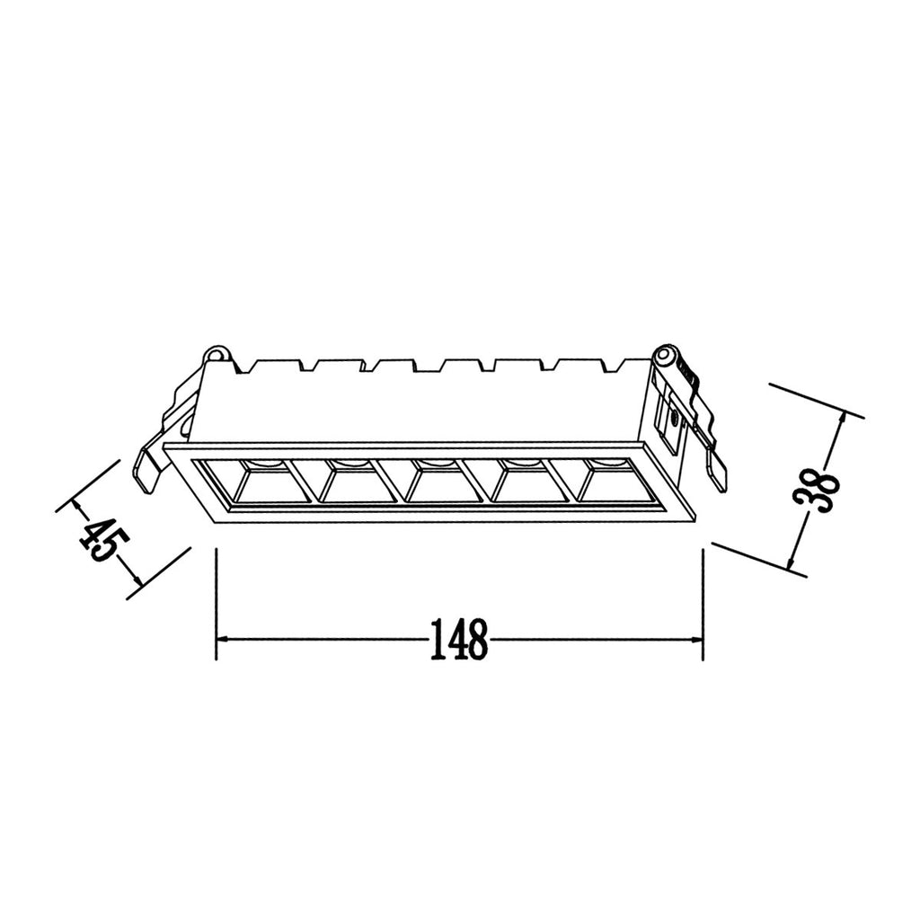 Solar oprawa podtynkowa biała LED IP20 LP-0406/5RS WH