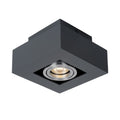 Spot sufitowy CASEMIRO dł. 14cm GU10 | czarny/aluminium