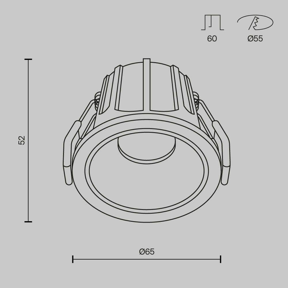 Światło punktowe Technical Alfa LED IP20 x DL043-01-10W2.7K-RD-WB-DE | Biały i czarny
