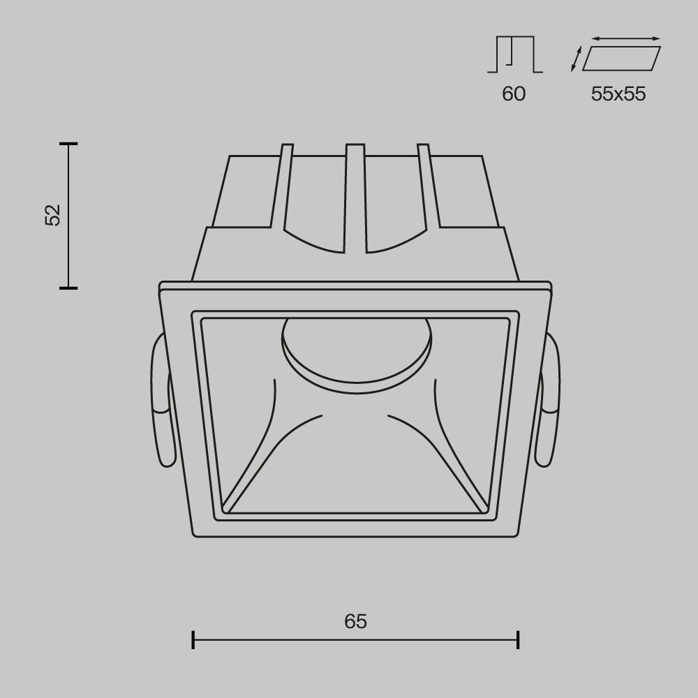 Światło punktowe Technical Alfa LED IP20 x DL043-01-10W4K-D-SQ-WB | Biały