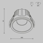 Światło punktowe Technical Alfa LED IP20 x DL043-01-15W2.7K-RD-W-DE | Biały