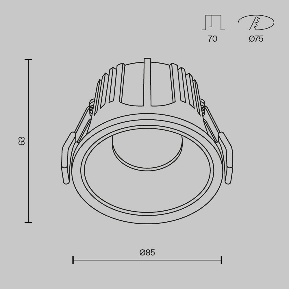 Światło punktowe Technical Alfa LED IP20 x DL043-01-15W2.7K-RD-W-DE | Biały