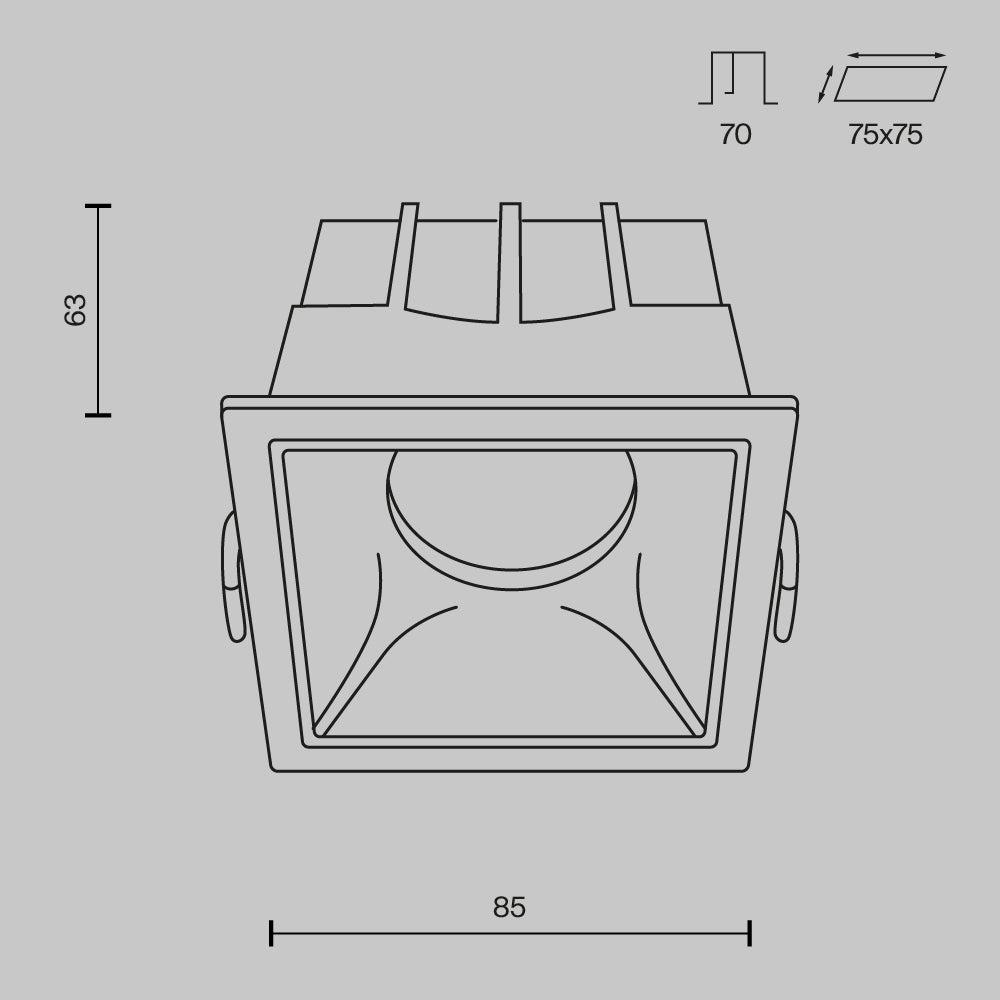 Światło punktowe Technical Alfa LED IP20 x DL043-01-15W3K-D-SQ-W | Biały
