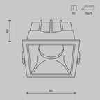Światło punktowe Technical Alfa LED IP20 x DL043-01-15W3K-D-SQ-W | Biały