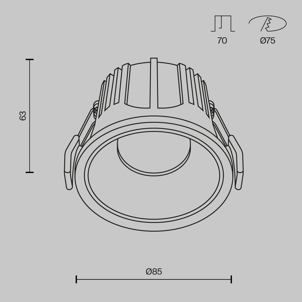 Światło punktowe Technical Alfa LED IP20 x DL043-01-15W4K-D-RD-W | Biały