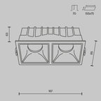 Światło punktowe Technical Alfa LED IP20 x DL043-02-15W3K-SQ-W | Biały