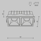 Światło punktowe Technical Alfa LED IP20 x DL043-02-15W4K-SQ-W | Biały