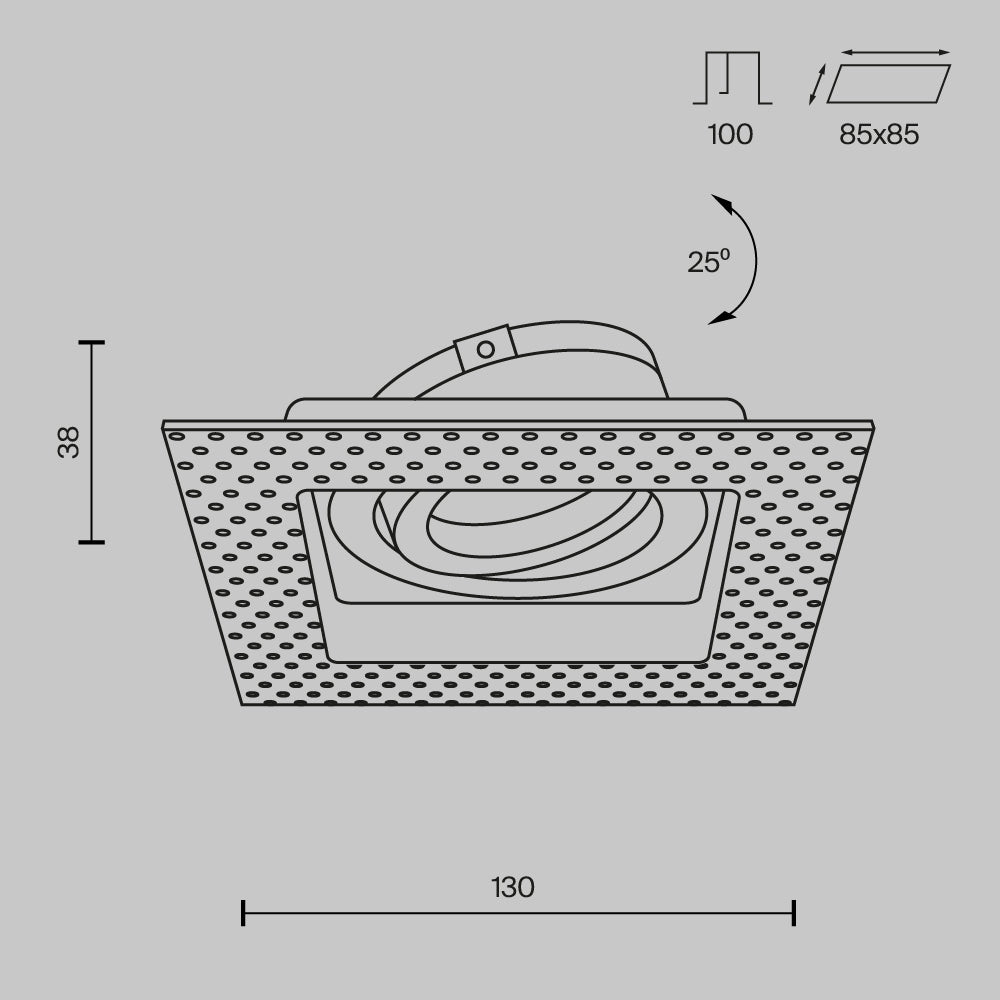 Światło punktowe Technical Atom IP20 1xGU10 DL003-01-W | Biały