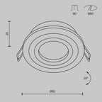 Światło punktowe Technical Atom IP20 1xGU10 DL023-2-01B | Czarny