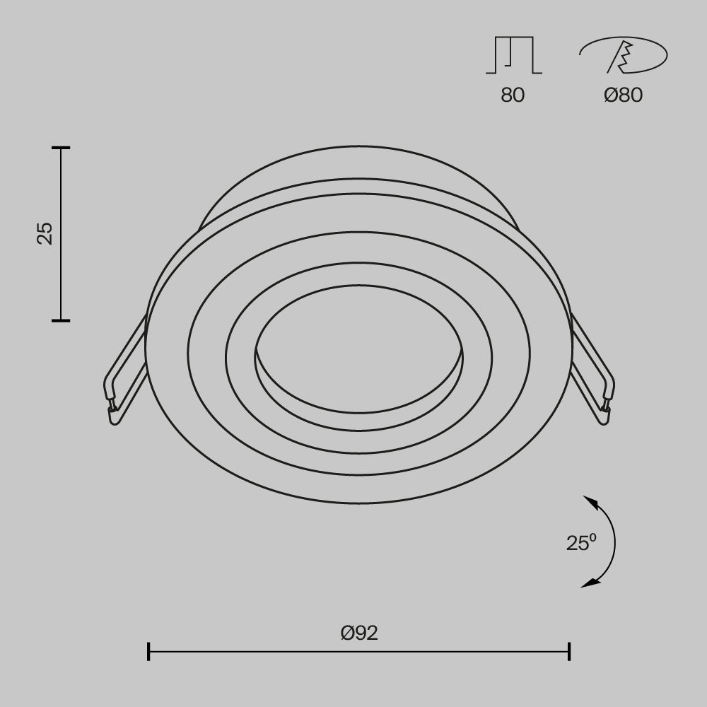 Światło punktowe Technical Atom IP20 1xGU10 DL023-2-01W | Biały