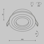 Światło punktowe Technical Atom IP20 1xGU10 DL023-2-01W | Biały