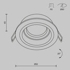 Światło punktowe Technical Atom IP20 1xGU10 DL025-2-01W | Biały