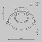 Światło punktowe Technical Dot IP20 1xGU10 DL028-2-01B | Czarny