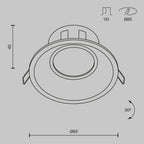 Światło punktowe Technical Dot IP20 1xGU10 DL028-2-01W | Biały