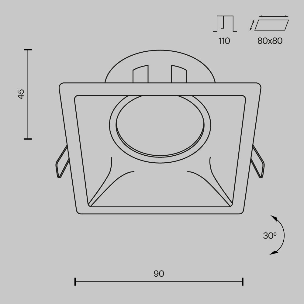 Światło punktowe Technical Dot IP20 1xGU10 DL029-2-01W | Biały
