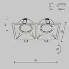 Światło punktowe Technical Dot IP20 2xGU10 DL029-2-02W | Biały