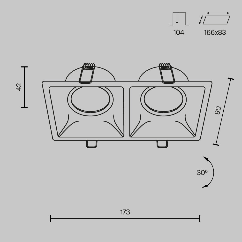 Światło punktowe Technical Dot IP20 2xGU10 DL029-2-02W | Biały