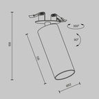 Światło punktowe Technical FOCUS LED IP20 x C053CL-L12W4K-W-B | Czarny