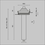 Światło punktowe Technical Focus T IP20 x C140TRS-L200-7W3K-B | Czarny