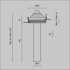 Światło punktowe Technical Focus T IP20 x C140TRS-L200-7W3K-W | Biały
