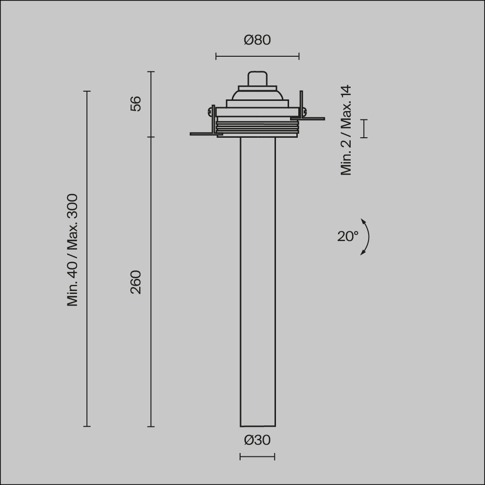 Światło punktowe Technical Focus T IP20 x C140TRS-L300-7W3K-W | Biały