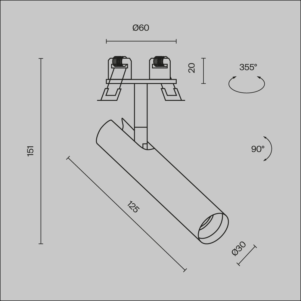 Światło punktowe Technical Focus T IP20 x C141RS-L125-6W3K-B | Czarny